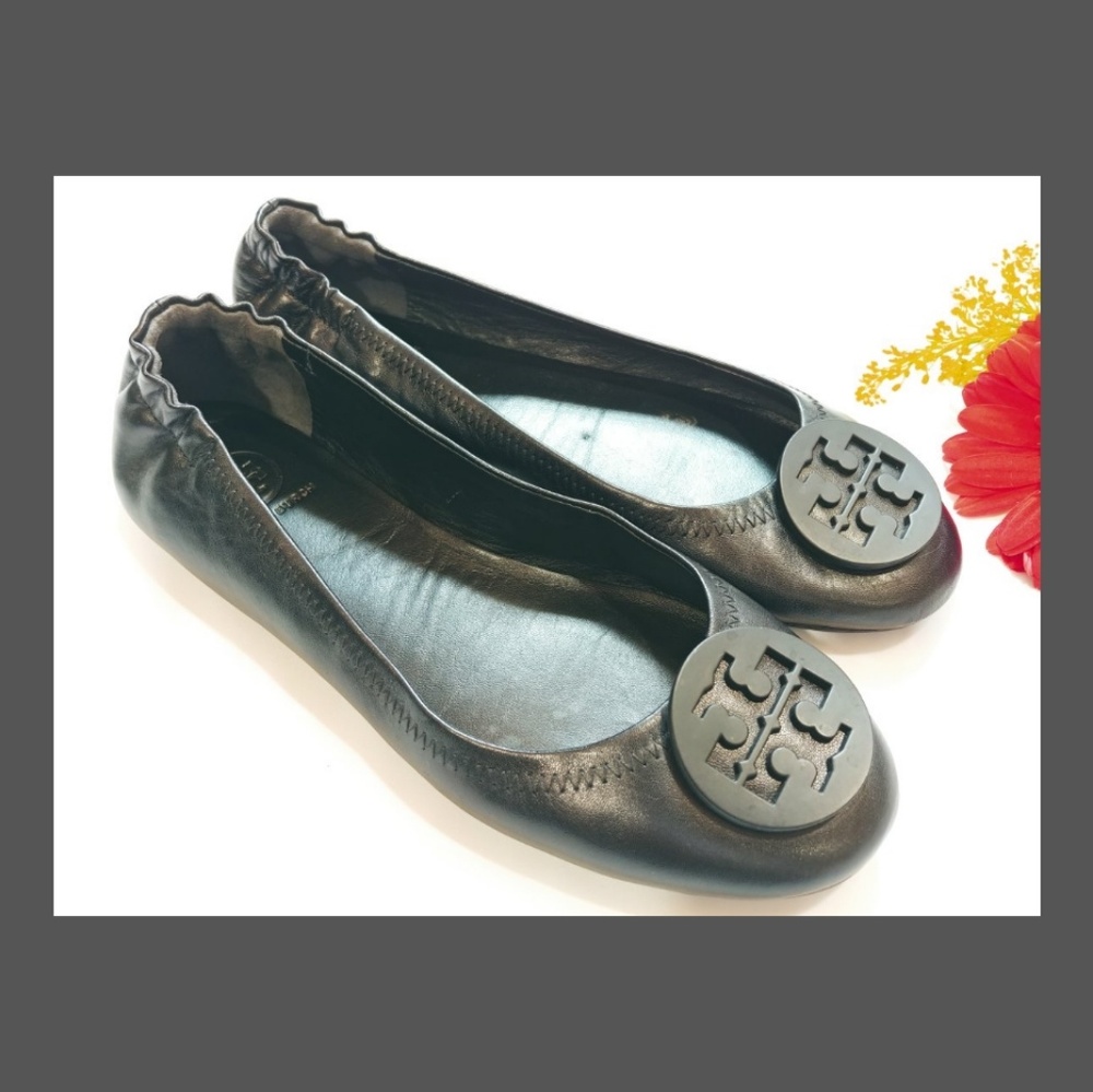 Tory Burch Black Flats